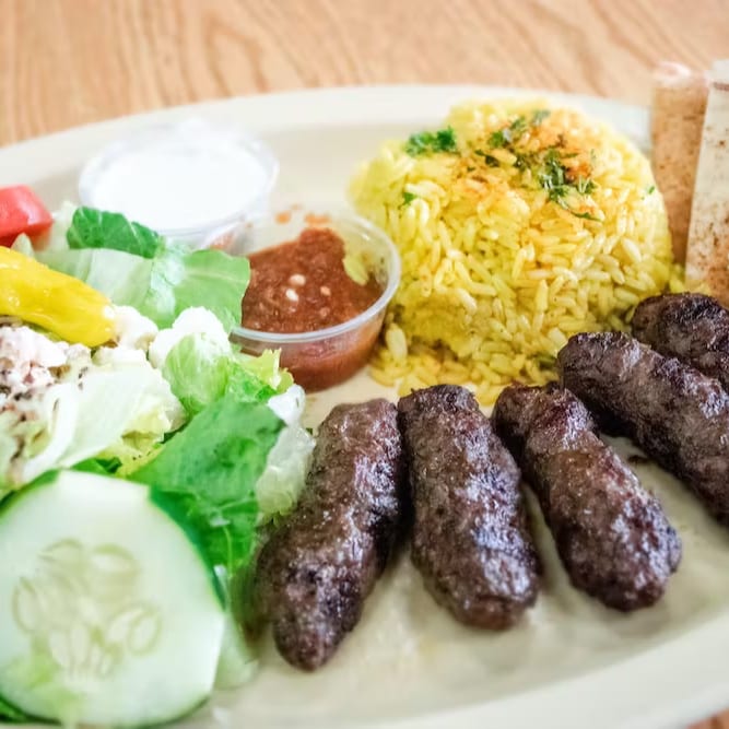 Kufta Kabob Plate.